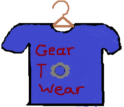 A welcome banner for gear_to_wear's booth