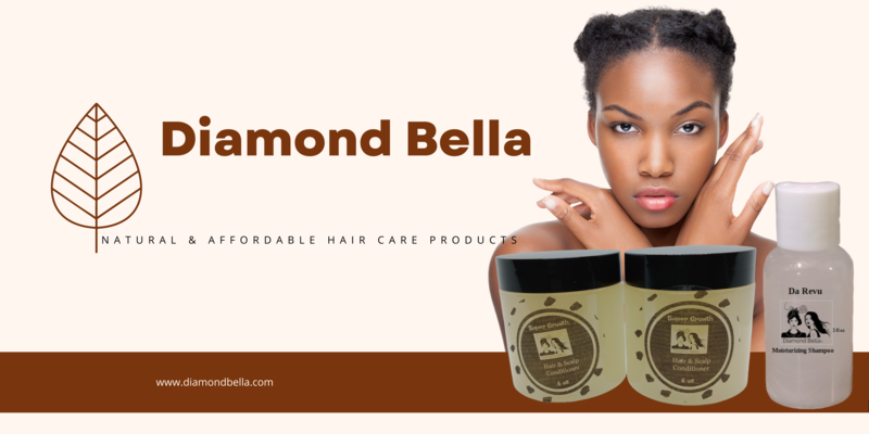 A welcome banner for Diamond Bella Hair Care Brands Plus