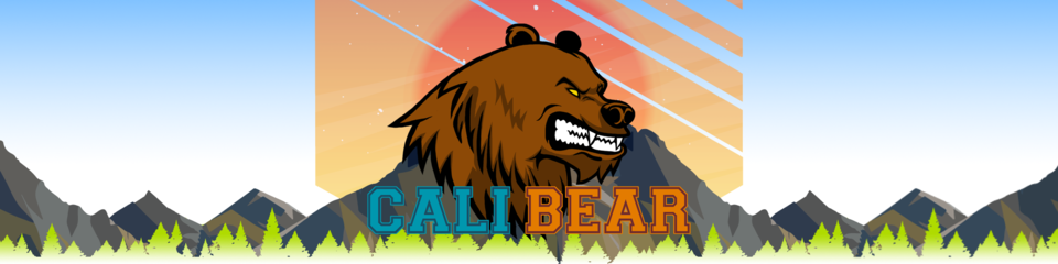 A welcome banner for Calibear Prints' booth