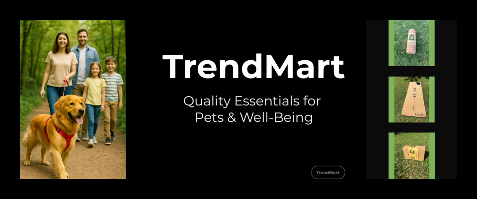 A welcome banner for TrendMart