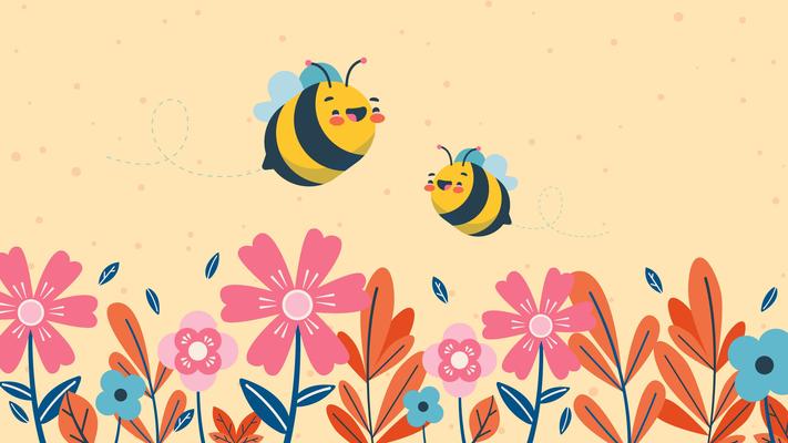 A welcome banner for the bees' garden gifts store