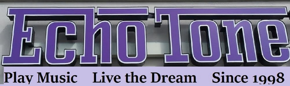 A welcome banner for Echotonemusic Audio Visual