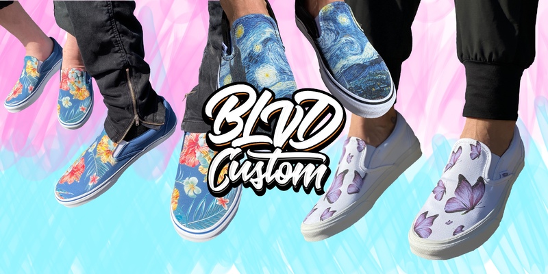 A welcome banner for BLVD CUSTOM