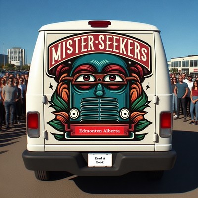 A welcome banner for Mister-Seekers Book Store