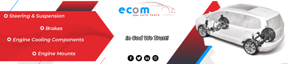 A welcome banner for Welcome to Ecomautoparts Your provider in Suspension & Steering Parts