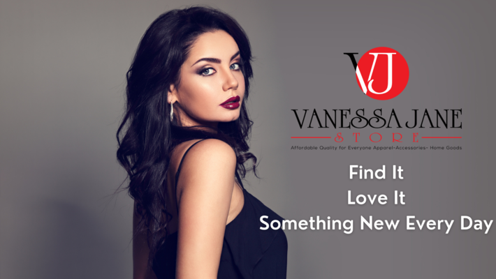 A welcome banner for Vanessa Jane Store