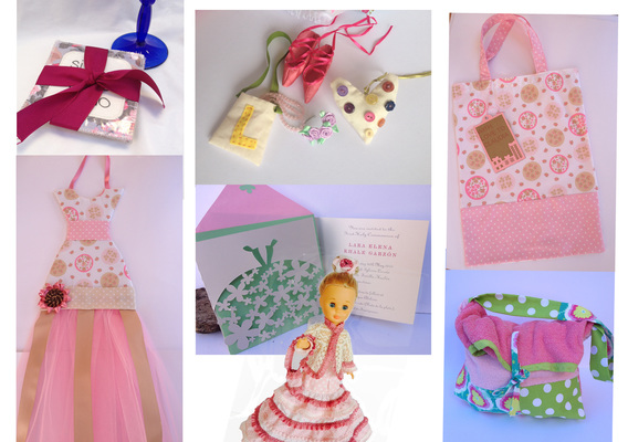 A welcome banner for Marina Sotolé "Handmade gifts"and Sewing kits"