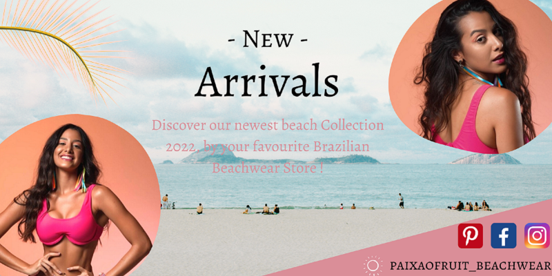 A welcome banner for Paixao Fruit Beachwear & Sportswear Store