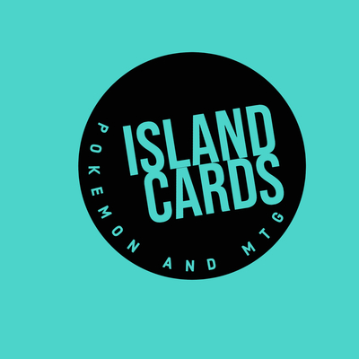 A welcome banner for Island Cards MTG, Pokemon, Baseball, Football, Basketball and other Collectibles