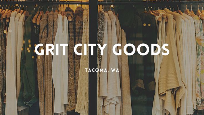 A welcome banner for Grit City Goods 