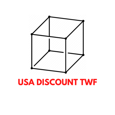 A welcome banner for USA-DISCOUNT-TWF booth
