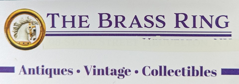 A welcome banner for The Brass Ring vintage and collectibles 