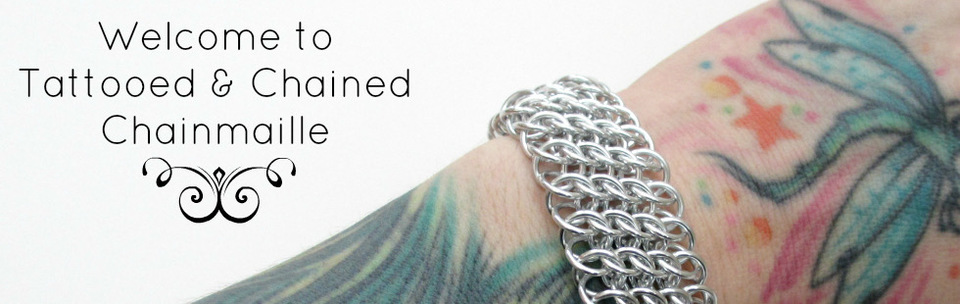 A welcome banner for Tattooed and Chained Chainmaille