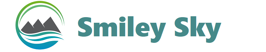 A welcome banner for Smiley Sky Store