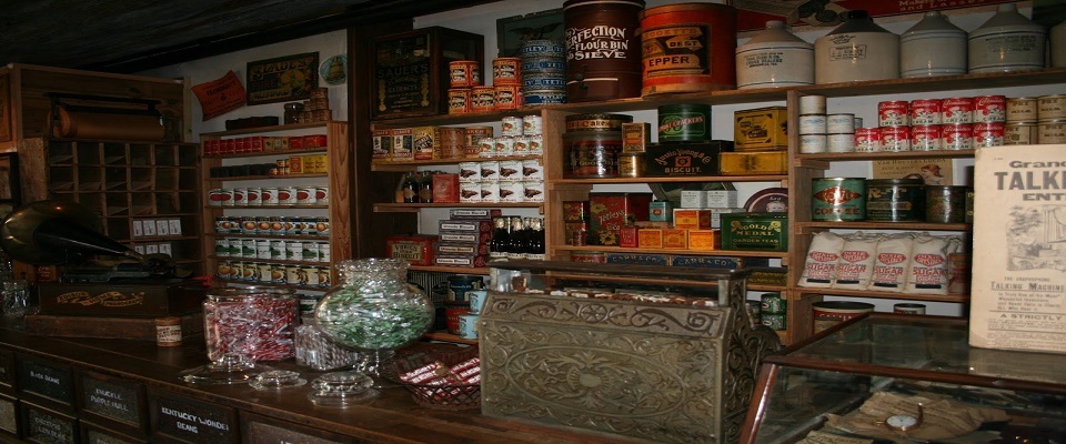 A welcome banner for The_CalhanMercantile booth