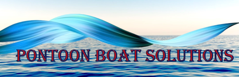 A welcome banner for PontoonBoatSolutions's booth