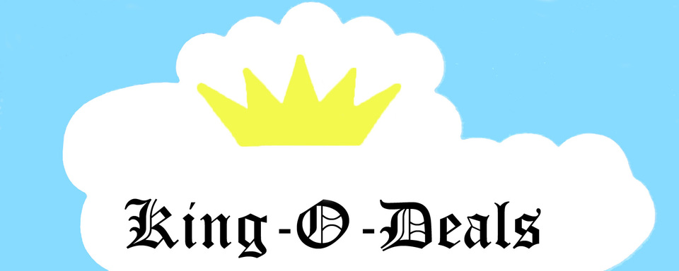 A welcome banner for KING-O-DEALS