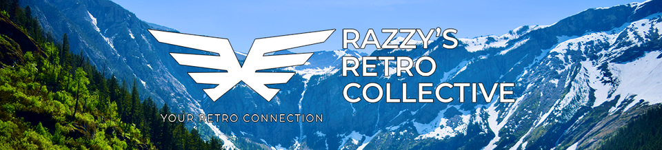 A welcome banner for Razzy's Retro Collective