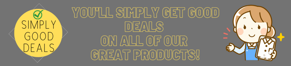 A welcome banner for simply_good_deals's booth