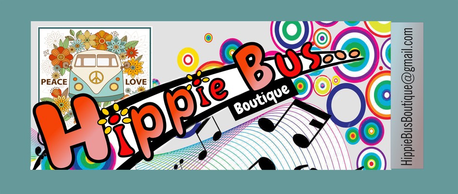 A welcome banner for HippieBusBoutique