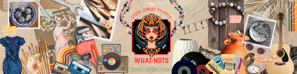 A welcome banner for WHATNOT's 25th Street Peddler
