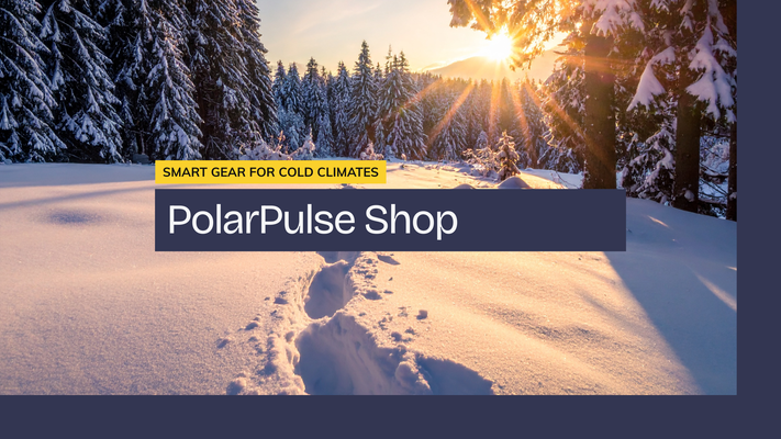 A welcome banner for PolarPulse Shop