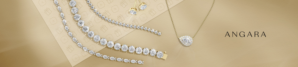 A welcome banner for Angara Jewelry