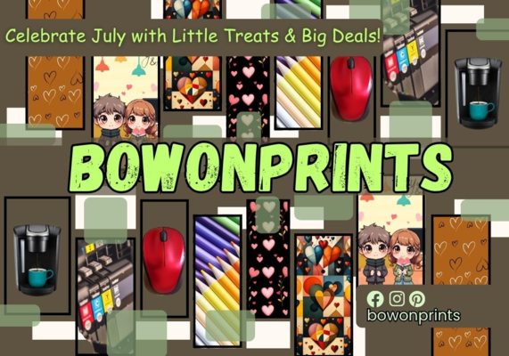 A welcome banner for Bowon Prints Booth