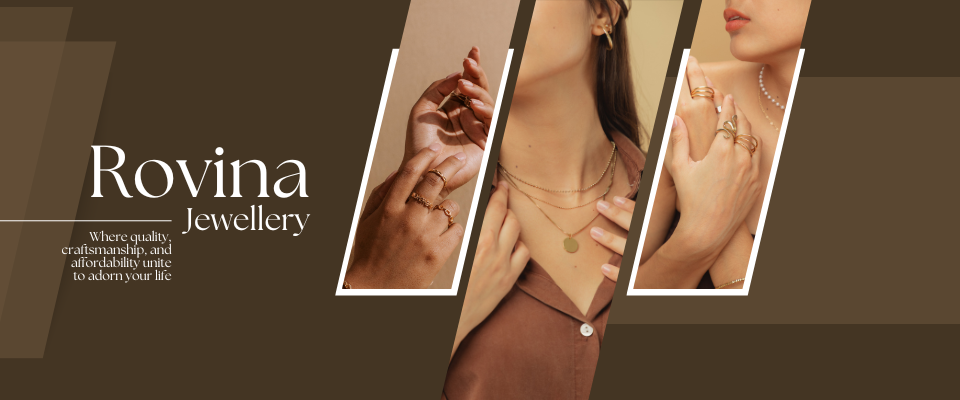 A welcome banner for Rovina Jewellery
