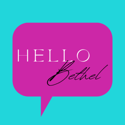 A welcome banner for Hello Bethel's Booth