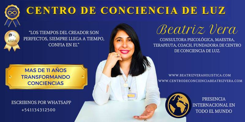 A welcome banner for Centro de conciencia de luz Beatriz Vera