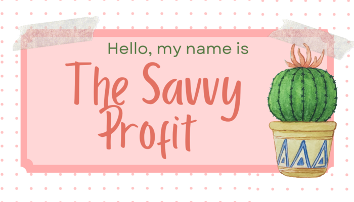 A welcome banner for Savvy Profits Booth 