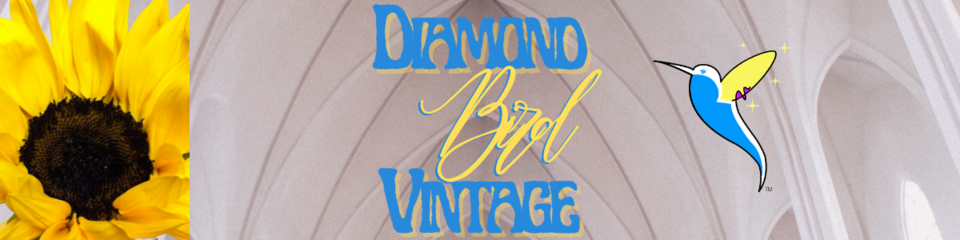 A welcome banner for Diamond Bird Vintage