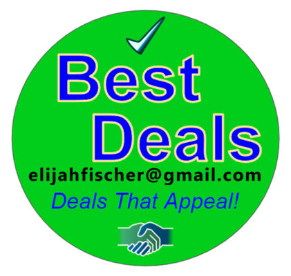 A welcome banner for BestDealsbyEli's booth