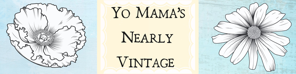 A welcome banner for Yo Mama's Nearly Vintage 
