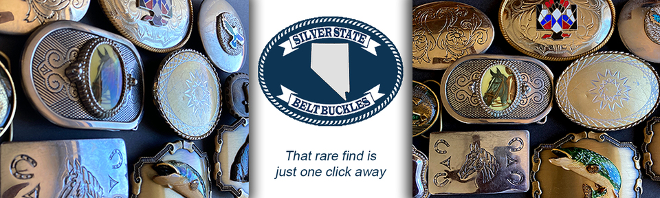 A welcome banner for Silver State Belt Buckles