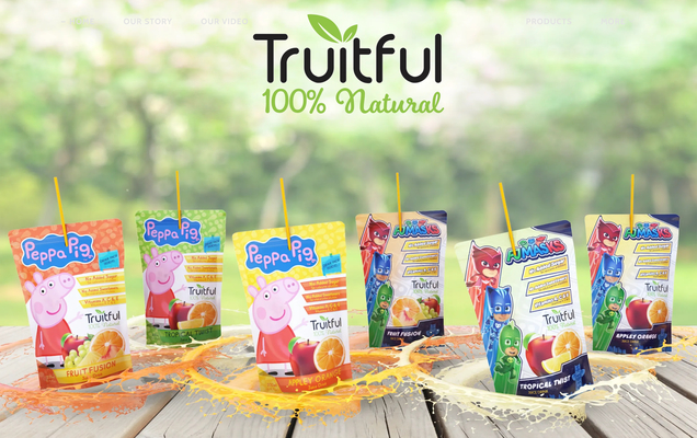 A welcome banner for Truitful Drinks