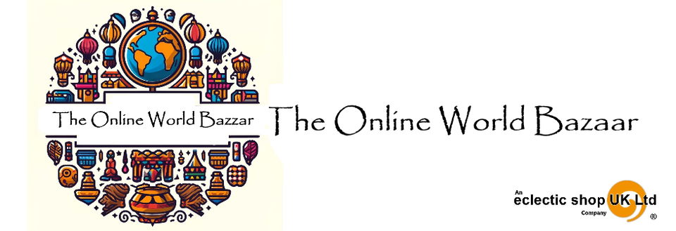 A welcome banner for The Online World Bazaar