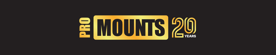 A welcome banner for Promounts's booth