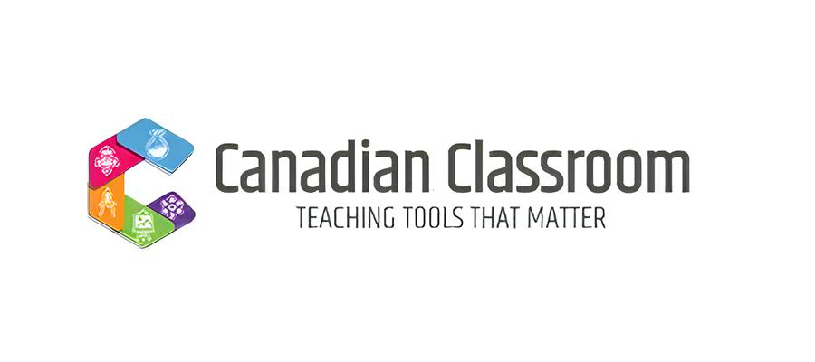 A welcome banner for Canadian Classroom's booth
