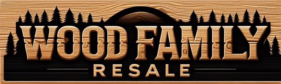 A welcome banner for WoodFam Resale