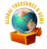 A welcome banner for Global Treasures and Gems