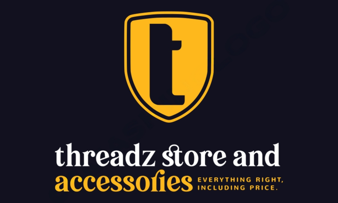 A welcome banner for Threadz Store and Accessories