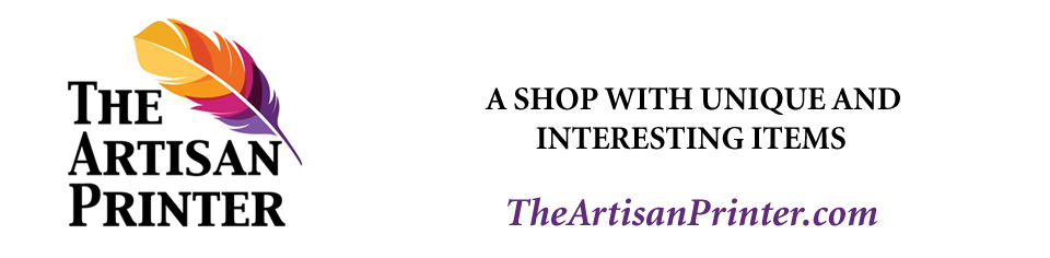 A welcome banner for The Artisan Printer