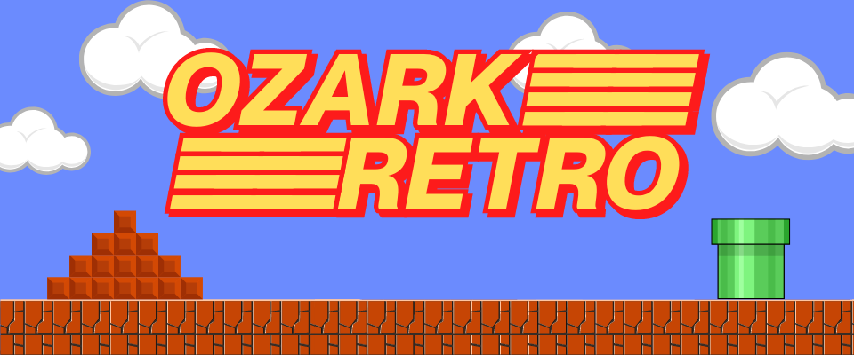 A welcome banner for Ozark Retro's Booth
