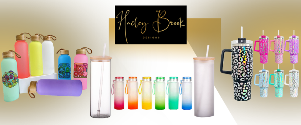A welcome banner for Hailey Brook Designs