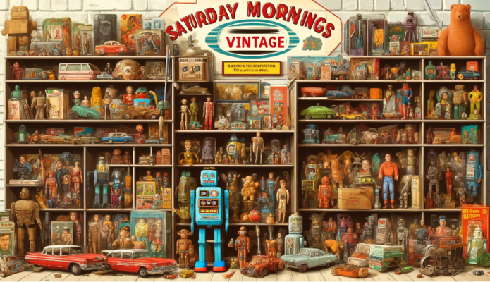 A welcome banner for Saturday Mornings Vintage