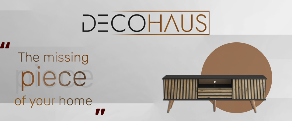 A welcome banner for DECOHAUS STORE