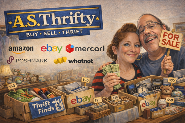 A welcome banner for A.S. Thrifty