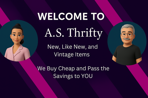 A welcome banner for A.S. Thrifty